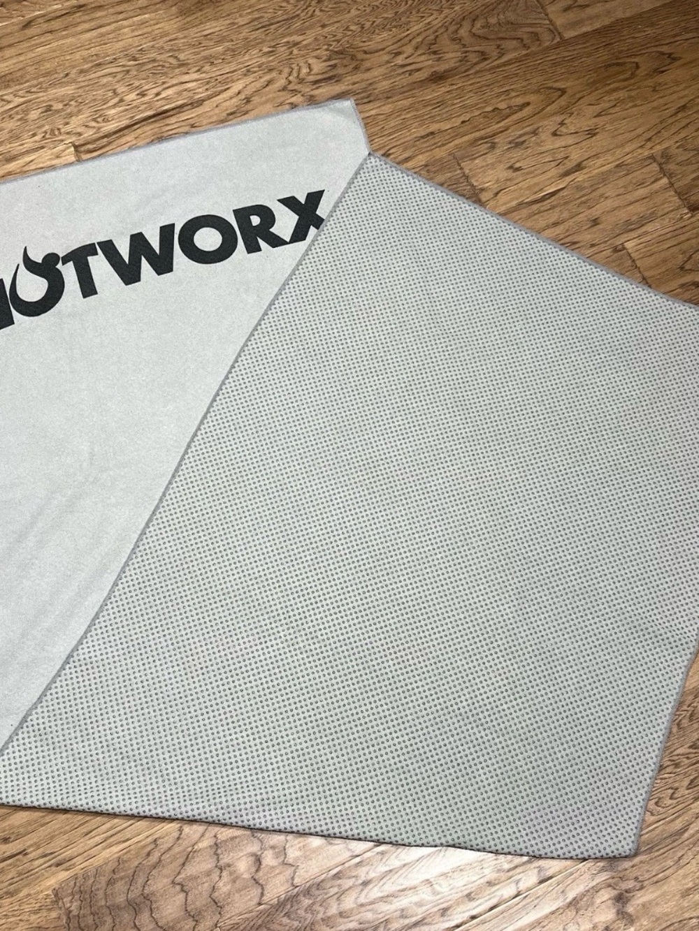 Light Gray Exercise Towel - Non-Slip Workout Mat Cover